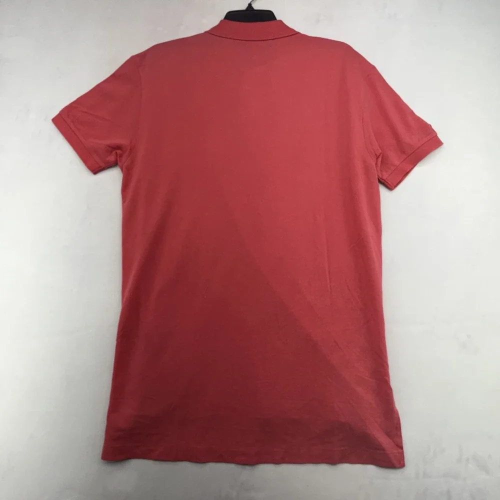 Polo Ralph Lauren Mens M Coral Mercerized Pima Mesh Big Pony Polo Shirt Y2K Golf